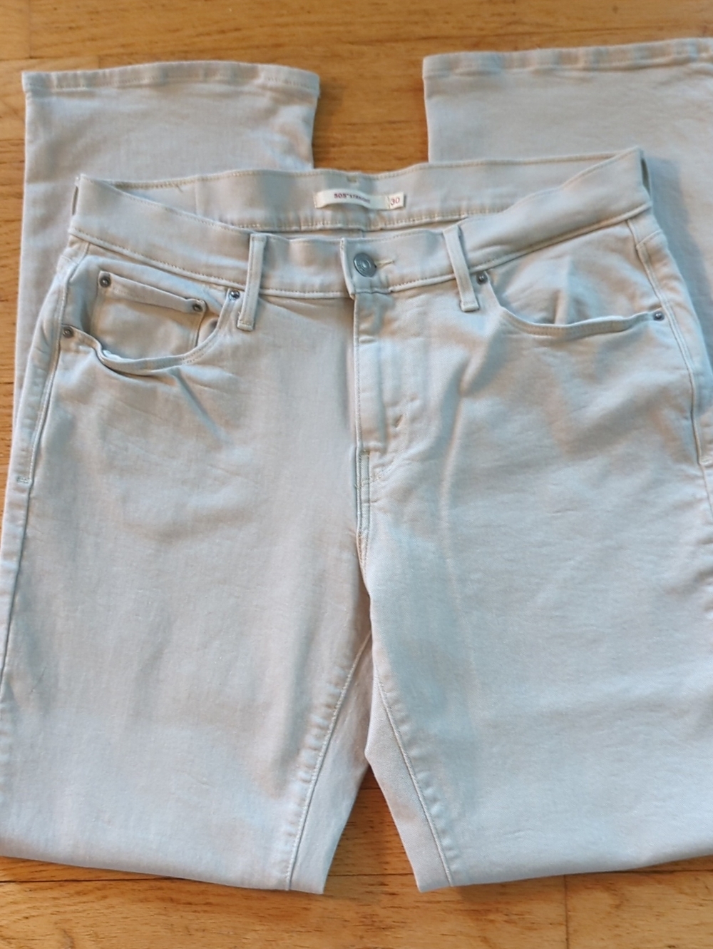 LEVI'S: 505 Straight Leg Jeans Women’s Light Tan Jeans